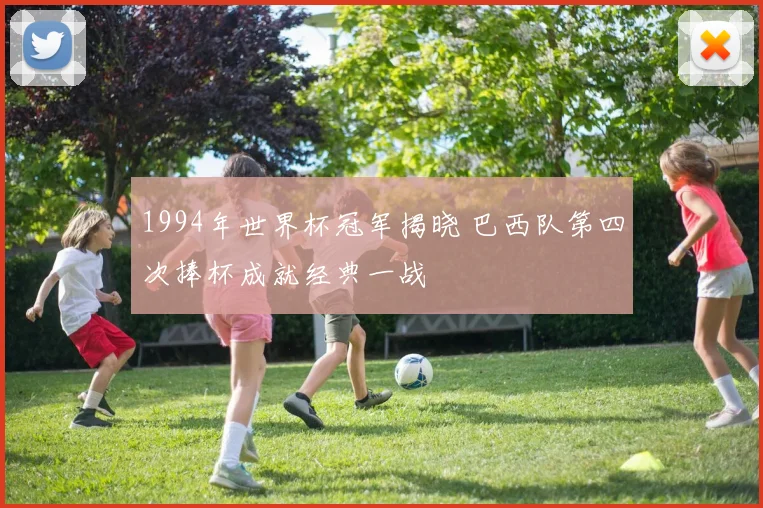 1994年世界杯冠军揭晓 巴西队第四次捧杯成就经典一战